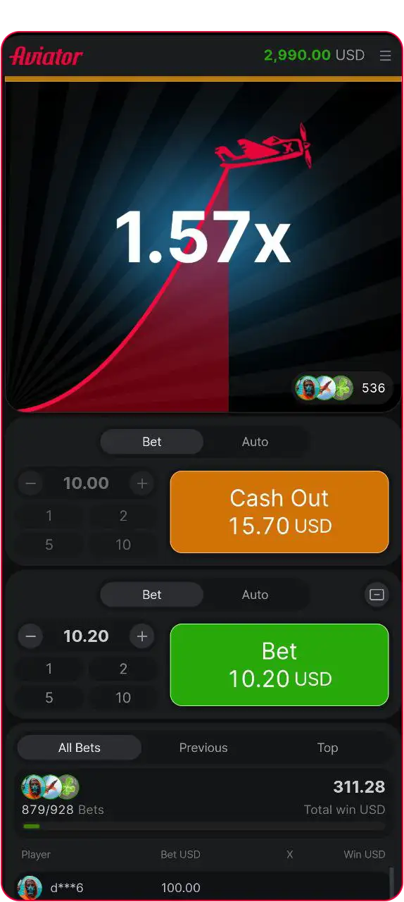 Aviator screenshot 1